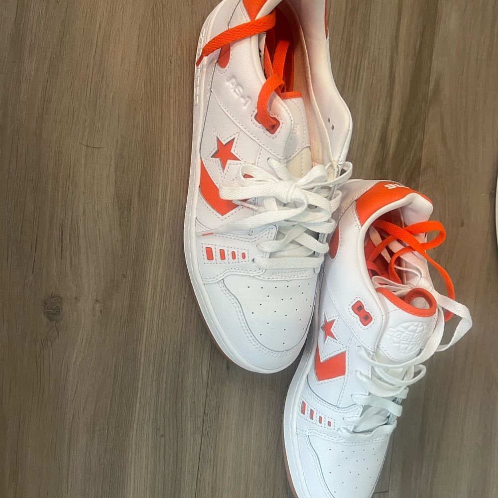 Converse as pro White and Orange High-Tops shoes men’s 9 - Picture 8 of 8
